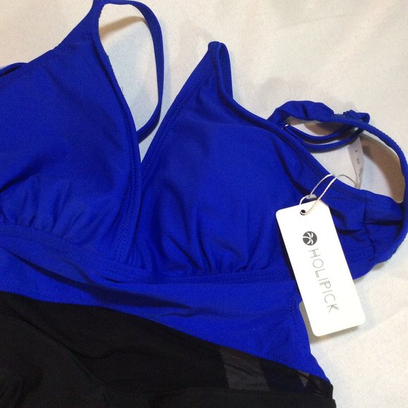 Holipick Patchwork Mesh OnePiece Swimsuit L *NWT* - Picture 5 of 5